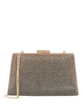 Dune London Bellaria Metallic Box Clutch Bag, Gold, Bronze