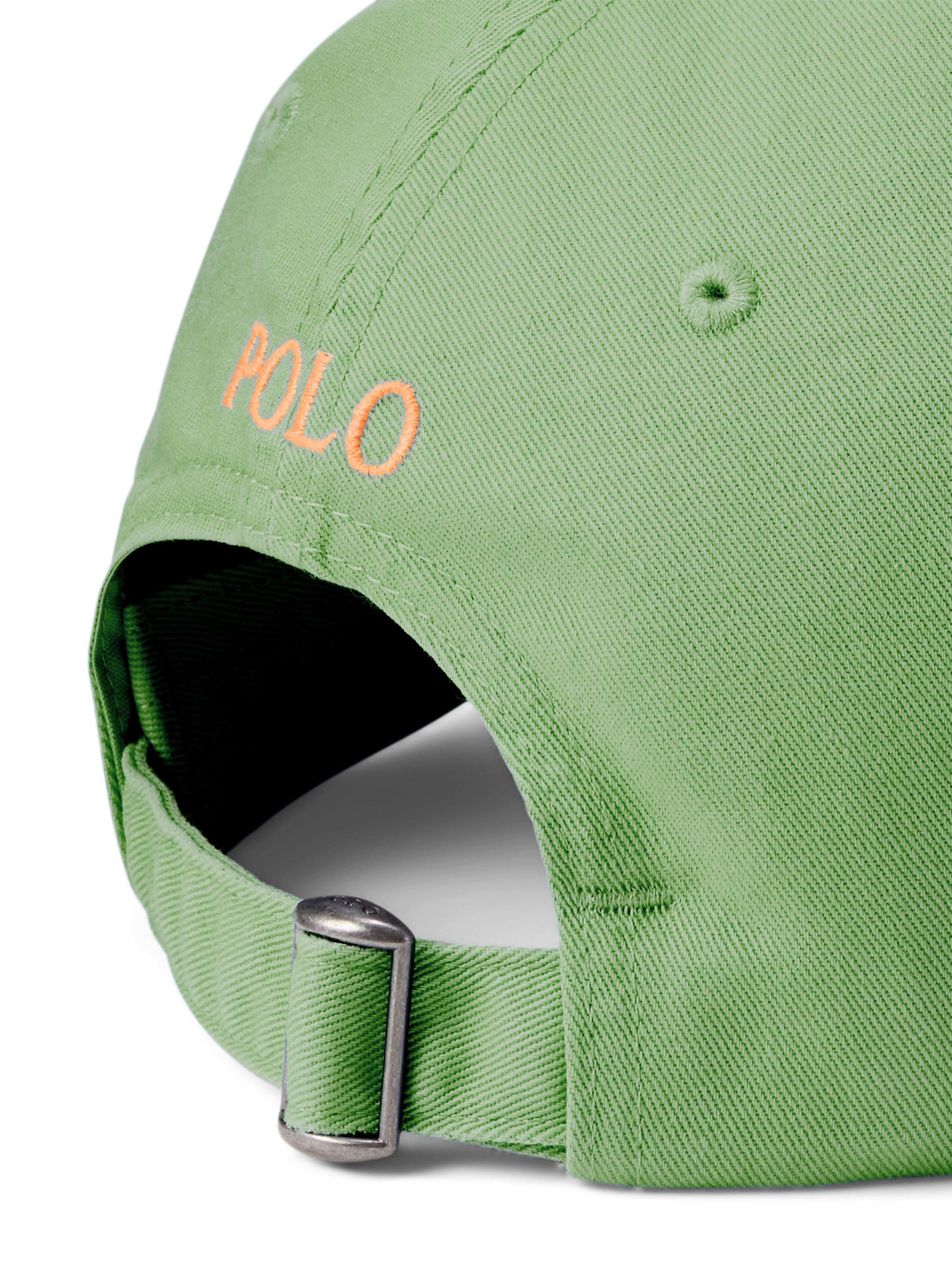 Product image 3 of 3, which shows Ralph Lauren Cotton Logo Baseball Cap, Outback Green