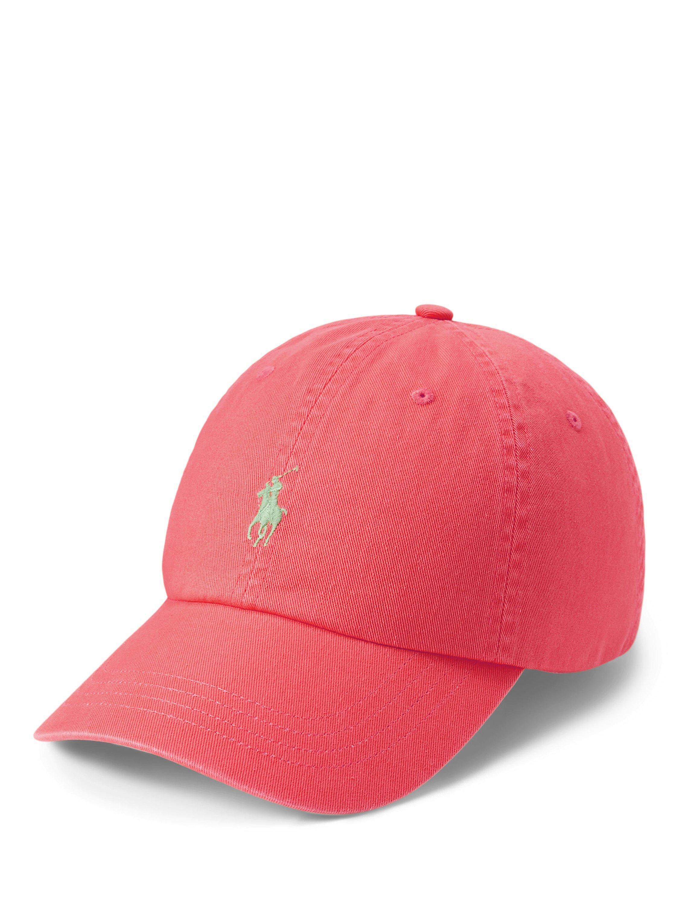 Product image 1 of 3, which shows Ralph Lauren Cotton Logo Baseball Cap, Red Sky
