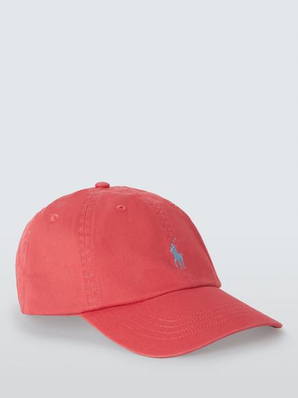 Ralph Lauren Iconic Cotton Chino Baseball Cap, Red Sky
