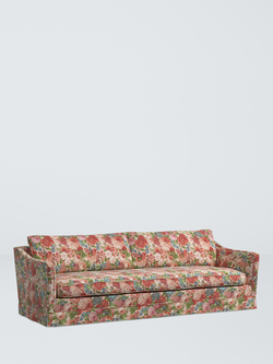 John Lewis x Sanderson Islington Newnham Courtney Grand 4 Seater Sofa, Rose And Peony Alum/Peach Putty