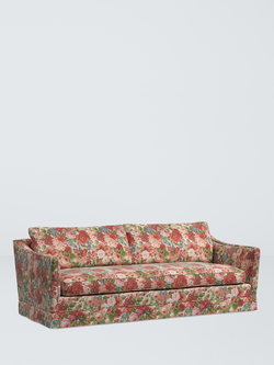 John Lewis x Sanderson Islington Newnham Courtney Large 3 Seater Sofa, Rose And Peony Alum/Peach Putty