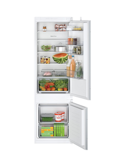 Bosch OUTLET Series 2 KIV87NSE0G Integrated 70/30 Fridge Freezer, Like New, White, White