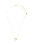 Orelia Pave Interlock Circle Necklace, Pale Gold