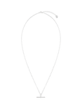 Orelia Chunky T-Bar Drop Necklace, Silver