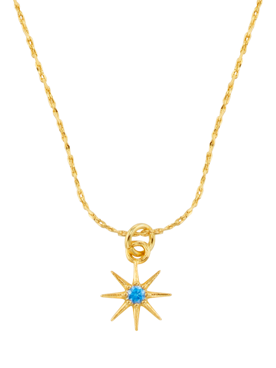 Product image 2 of 3, which shows Orelia Birthstone Aquamarine Necklace, March