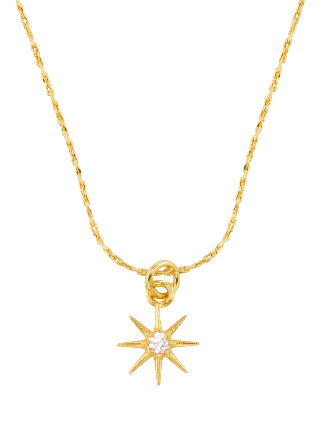 Product image 2 of 3, which shows Orelia Birthstone Crystal Necklace, April