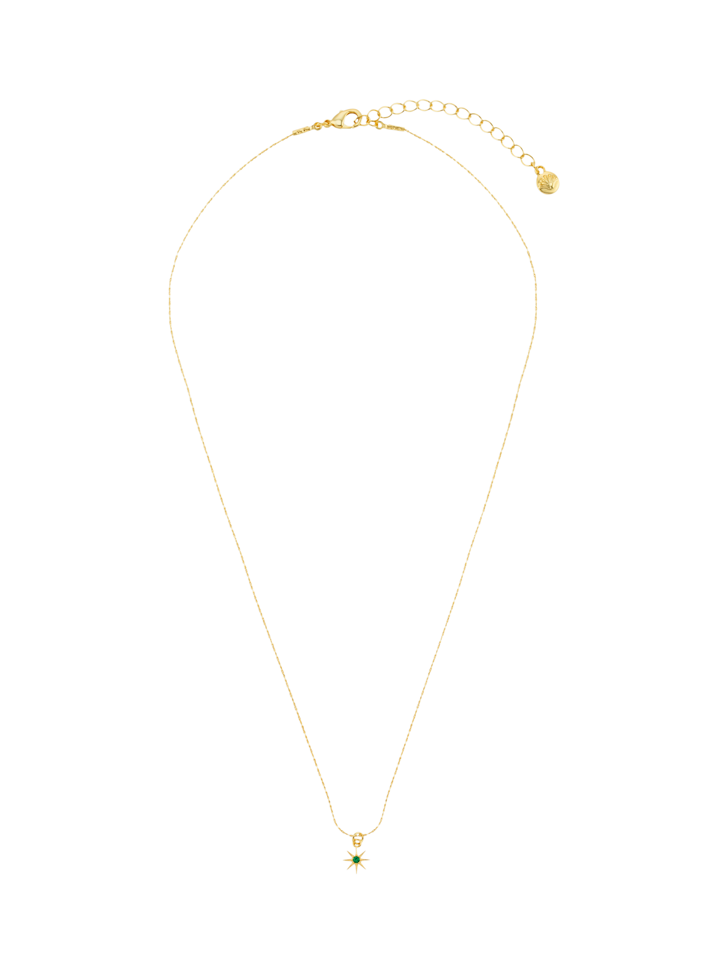 Product image 1 of 3, which shows Orelia Birthstone Emerald Necklace, May