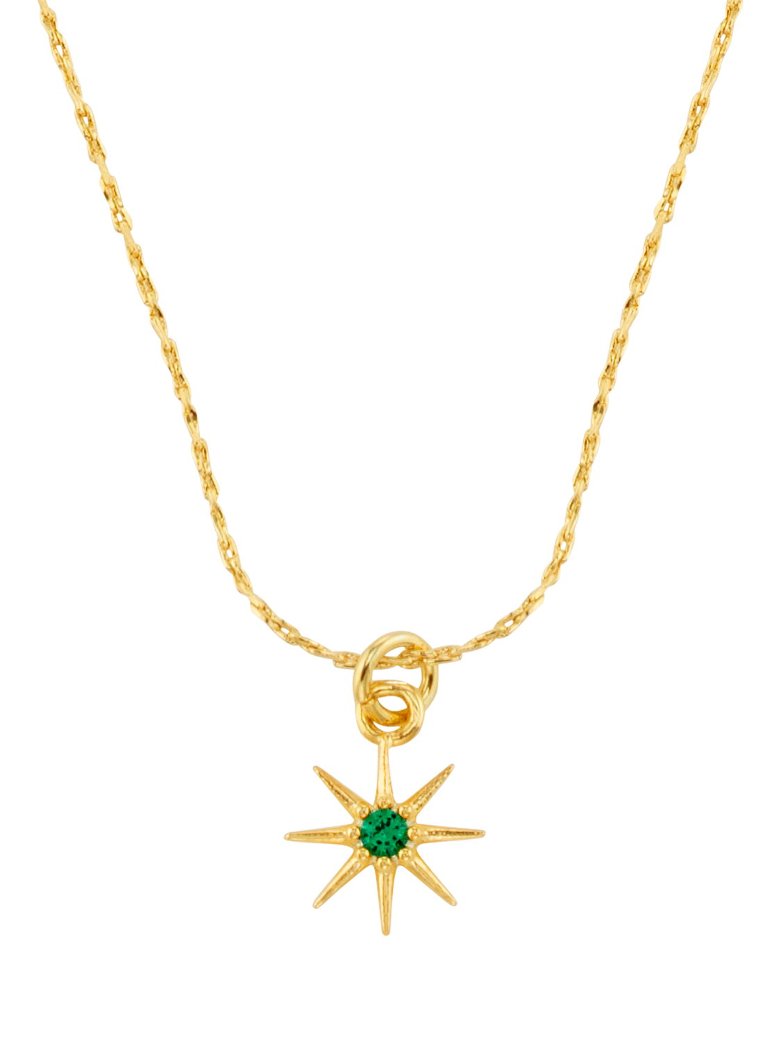 Product image 2 of 3, which shows Orelia Birthstone Emerald Necklace, May