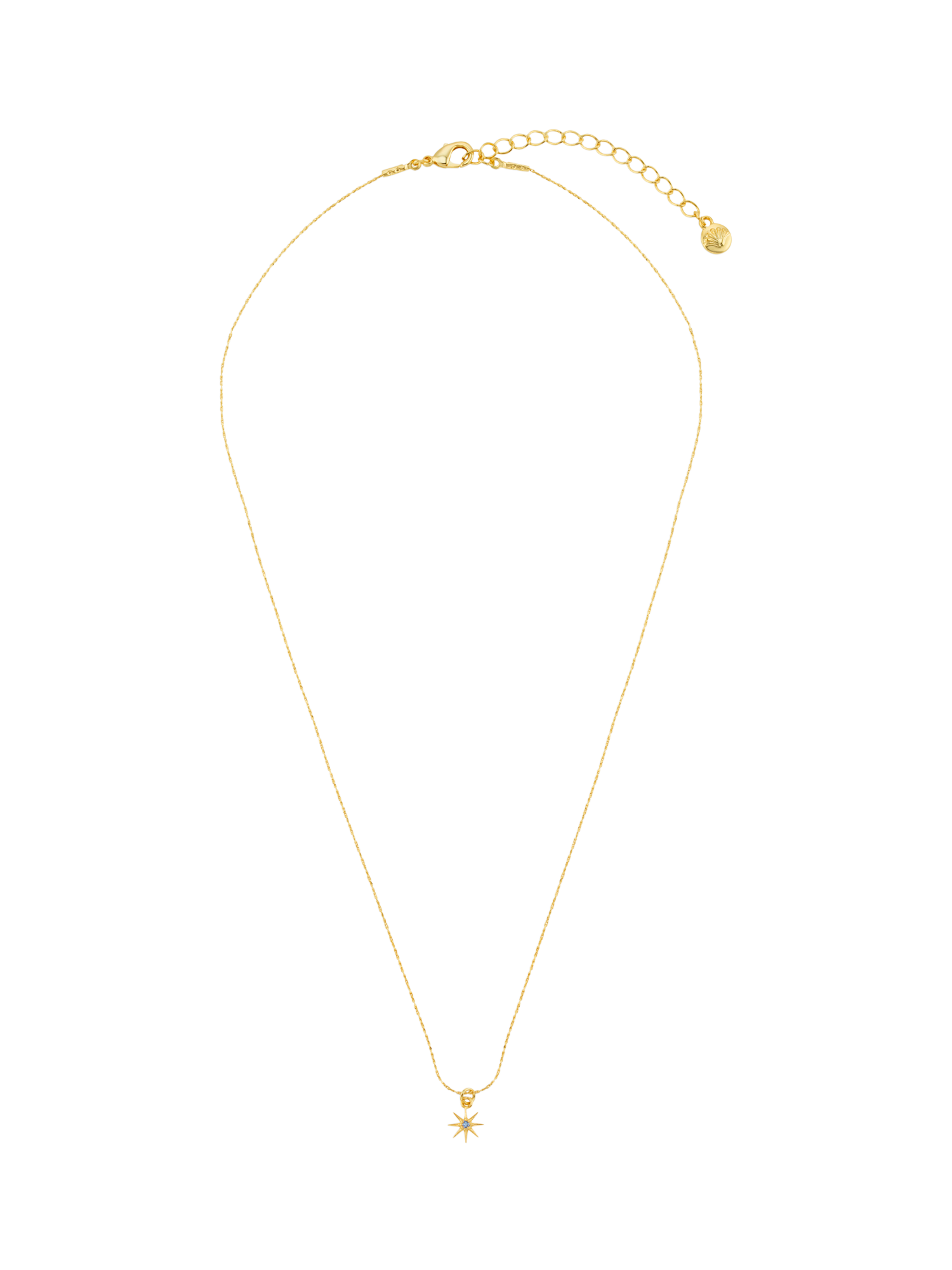 Product image 1 of 3, which shows Orelia Birthstone Sapphire Necklace, September