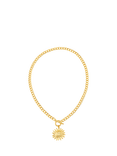 Orelia Chunky T-Bar Sun Necklace, Pale Gold