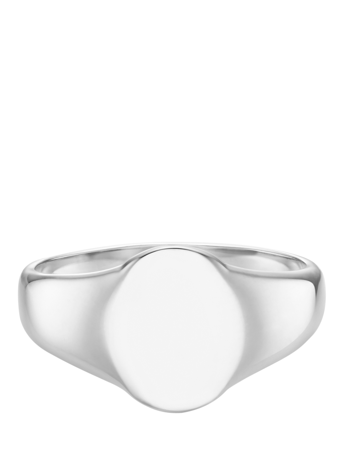 Product image 1 of 1, which shows Orelia LUXE Waterproof Signet Ring, Silver, M/L