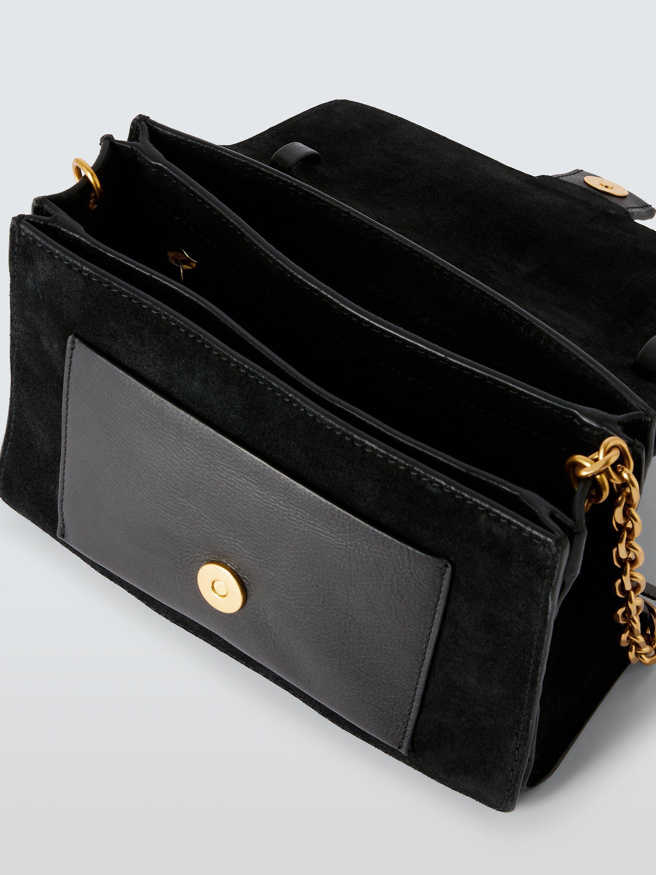 Product image 4 of 6, which shows John Lewis Leather Dog Clip Crossbody Bag, Black