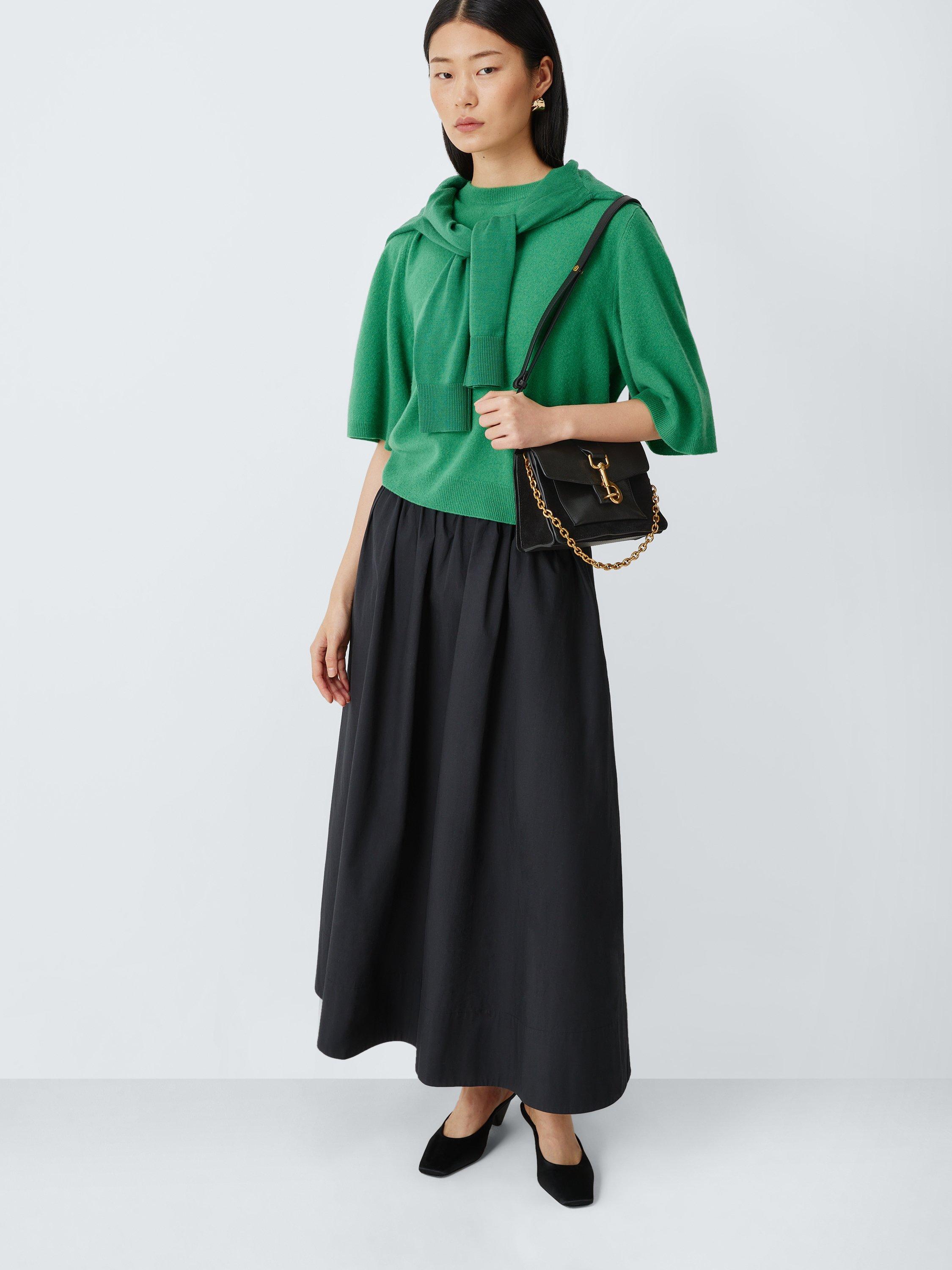 Product image 6 of 6, which shows John Lewis Leather Dog Clip Crossbody Bag, Black