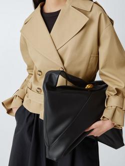 John Lewis Intentional Leather Tote Bag, Black - view 2, Black