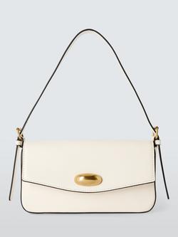 John Lewis Intentional Leather Mini Shoulder Bag, White, White