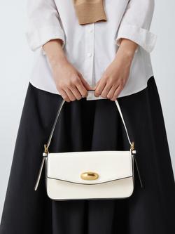 John Lewis Intentional Leather Mini Shoulder Bag, White - view 2, White