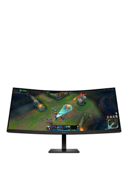 HP OMEN 34c HDR Wide Quad HD Curved Gaming Monitor, 34”, Black, Black