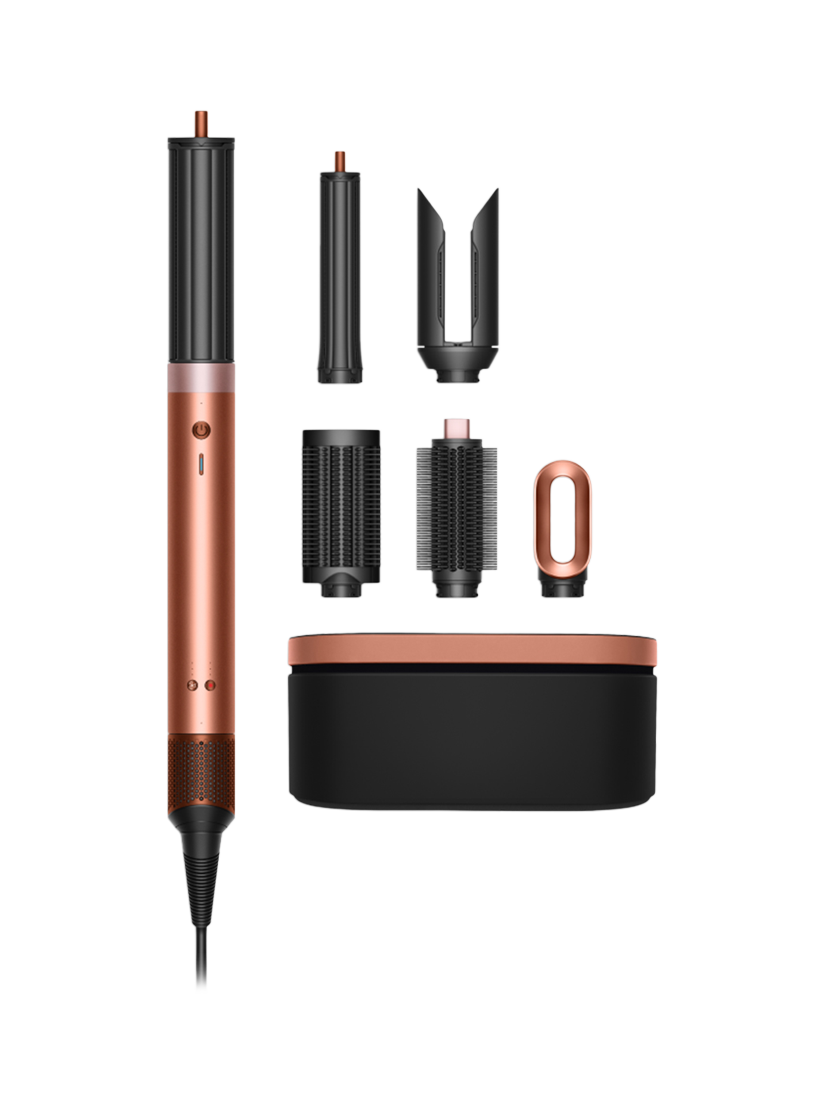 Product image 1 of 9, which shows Dyson Airwrap Co-anda 2x™ Multi-Styler Straight+Wavy with Presentation Case, Amber Silk