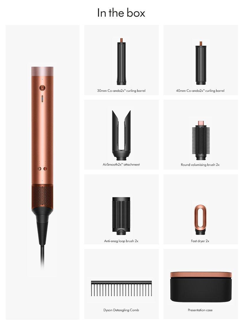 Product image 9 of 9, which shows Dyson Airwrap Co-anda 2x™ Multi-Styler Straight+Wavy with Presentation Case, Amber Silk