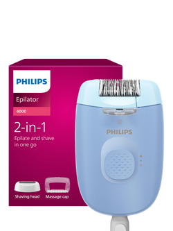 Philips 4000 Series BRE247/00 Epilator, Blue, Blue