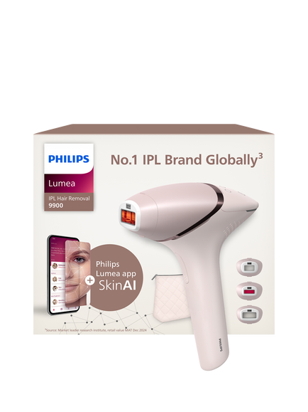 Philips Lumea Series 9900 BRI953/02 Cordless IPL Hair Removal Device with Skin AI Technology, Pink, Pink