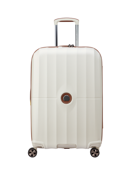 DELSEY Paris Carrousel 2.0 4-Wheel 67.5cm Medium Suitcase, 77L, Off White