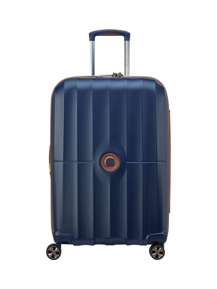 DELSEY Paris Carrousel 2.0 4-Wheel 67.5cm Medium Suitcase, 77L, Blue