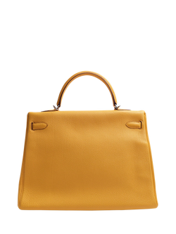 Pre-loved Hermès Clemence Kelly 35 Top Handle Bag, Yellow - view 2, Yellow