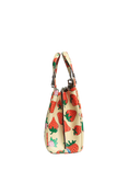 Pre-loved GUCCI Zumi Strawberry Print 2-Way Silver Hardware Bag, Cream