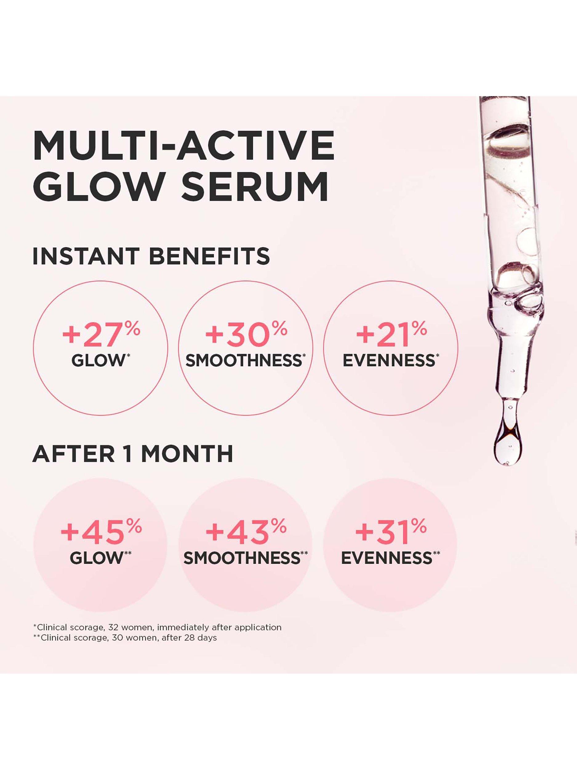 Product image 4 of 9, which shows Clarins Multi-Active Glow Serum, 30ml