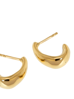 Monica Vinader Antica Small Hoop Earrings, Gold - view 2, Gold