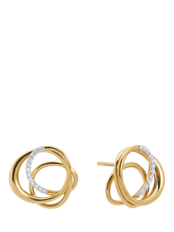 Monica Vinader Nura Pave Diamond Wrap Earrings, Gold, Gold