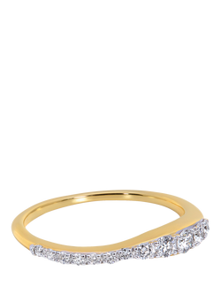 Monica Vinader Riva Pave Diamond Ring, Gold, O, Gold