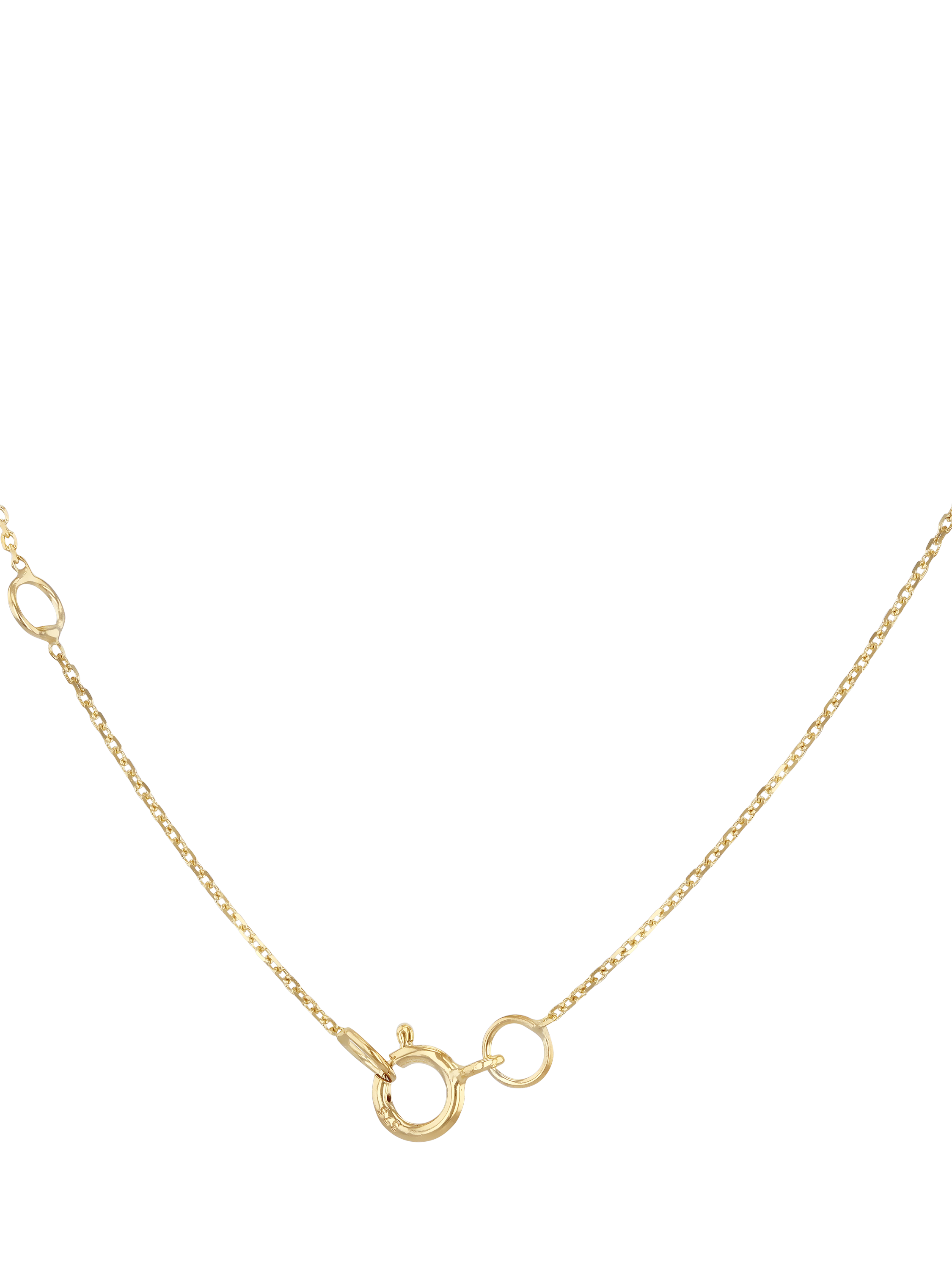 Product image 4 of 4, which shows IBB 9ct Gold Adjustable Bow Necklace, Gold