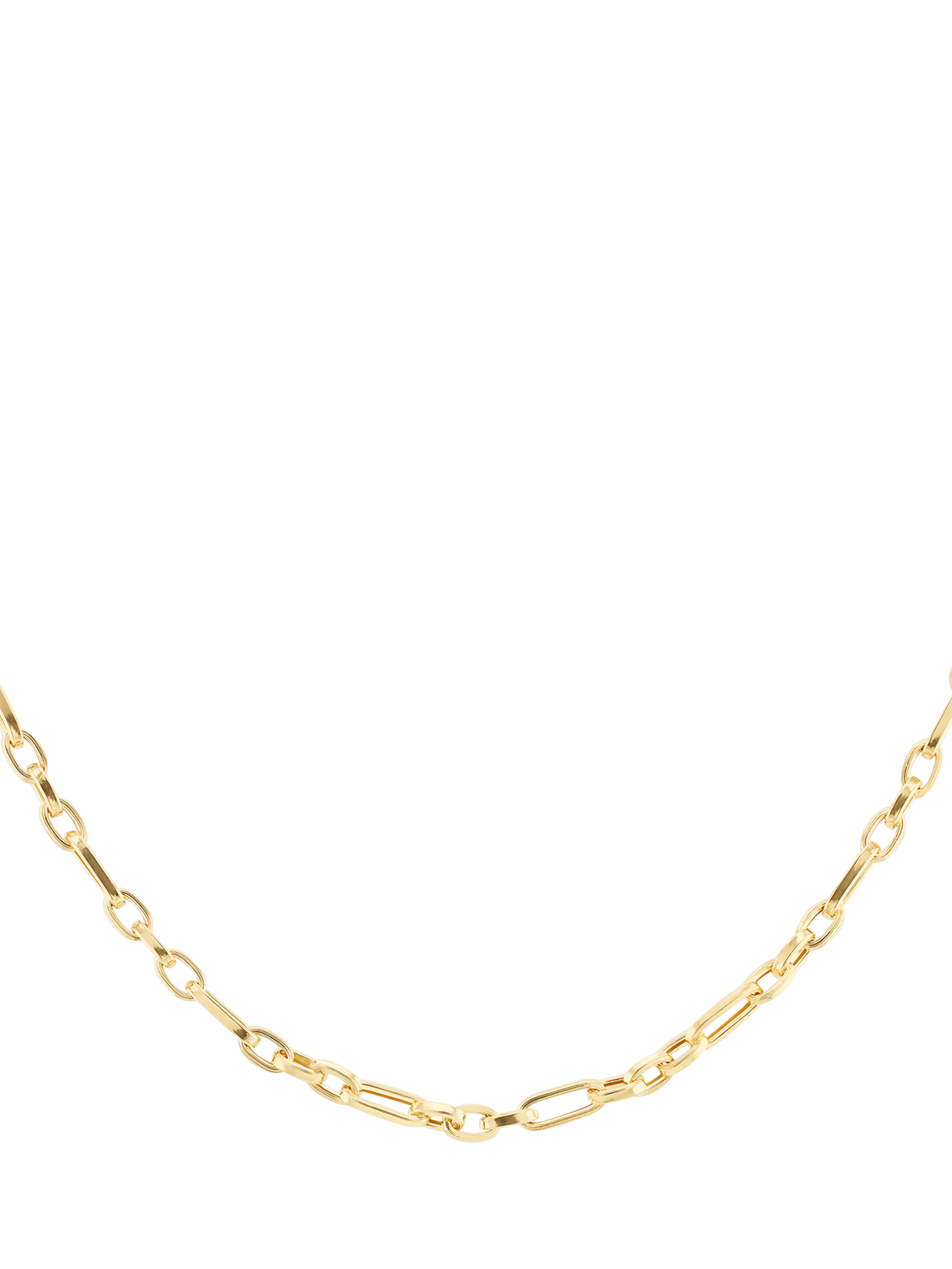 Product image 1 of 4, which shows IBB 9ct Yellow Gold Fancy Figaro Chain Necklace