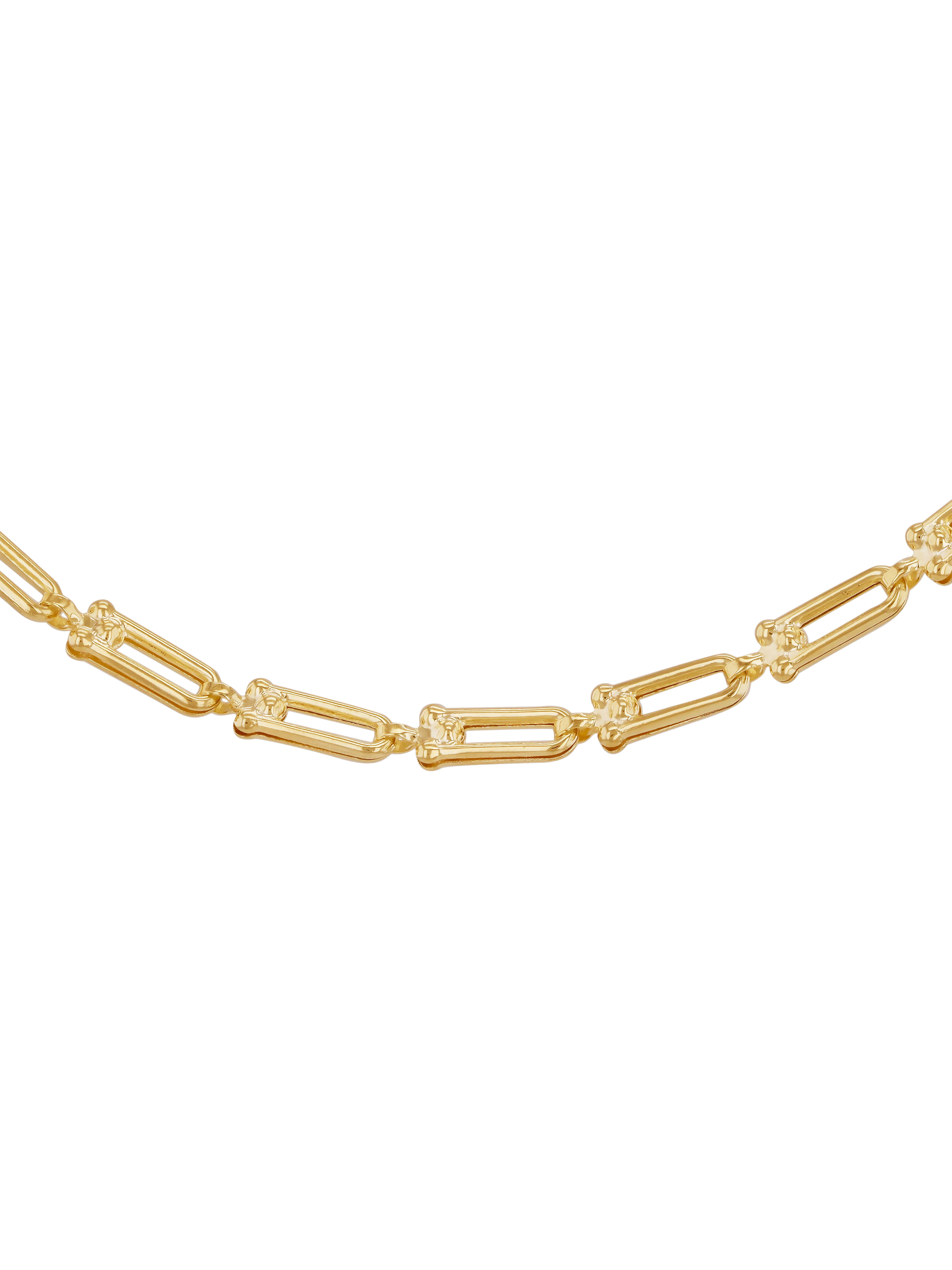 Product image 1 of 4, which shows IBB 9ct Yellow Gold Mini Industrial Chain Necklace