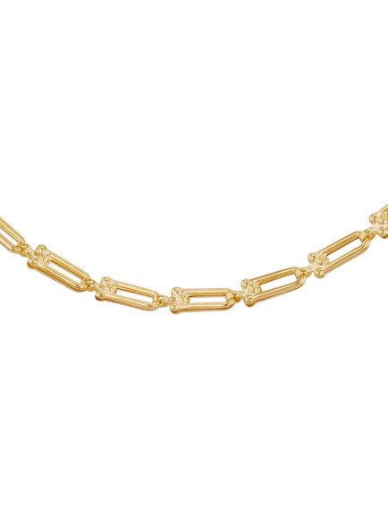 IBB 9ct Yellow Gold Mini Industrial Chain Necklace, Yellow Gold