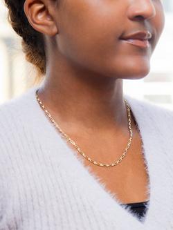 IBB 9ct Yellow Gold Mini Industrial Chain Necklace - view 2, Yellow Gold