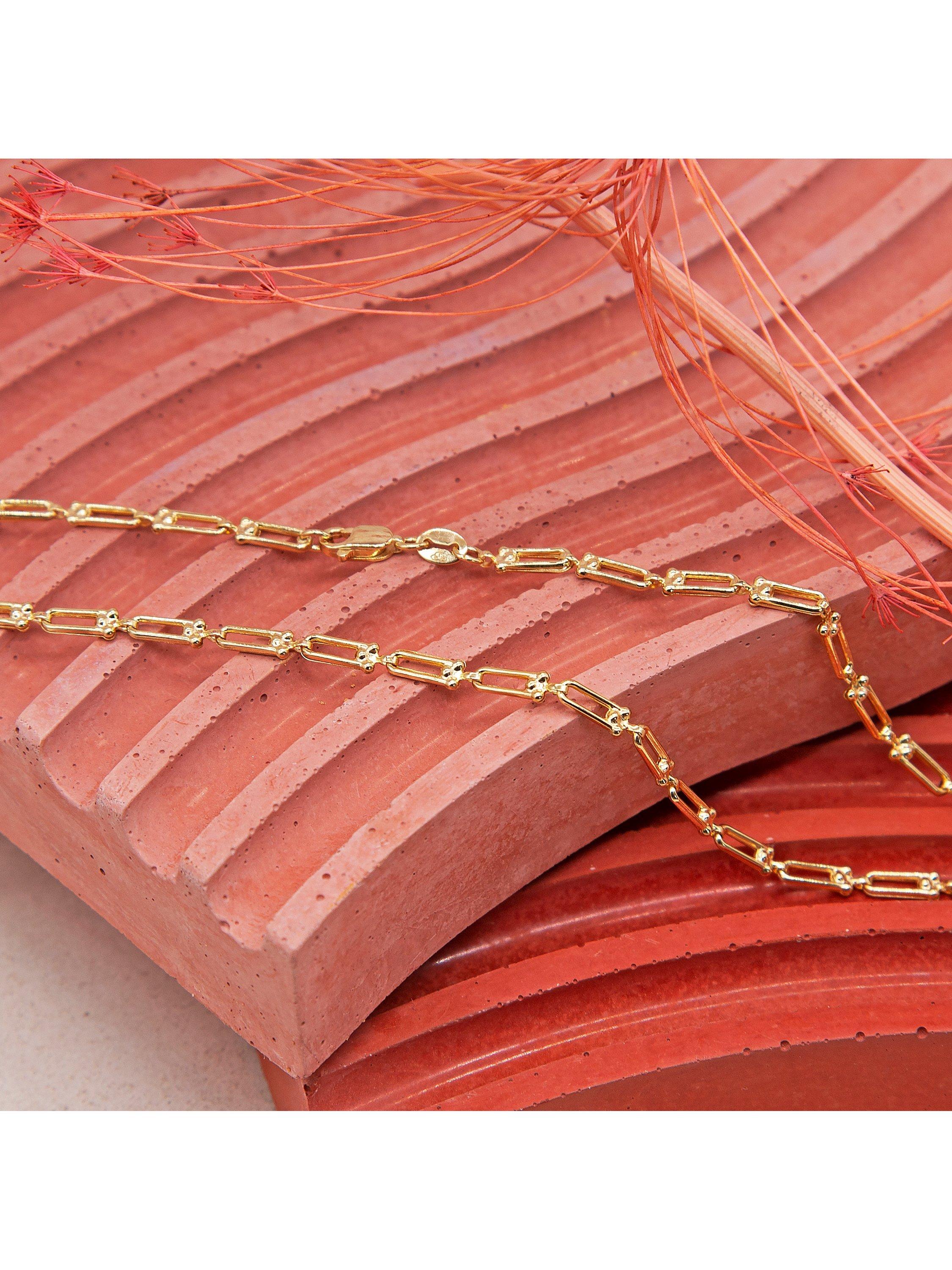 Product image 3 of 4, which shows IBB 9ct Yellow Gold Mini Industrial Chain Necklace