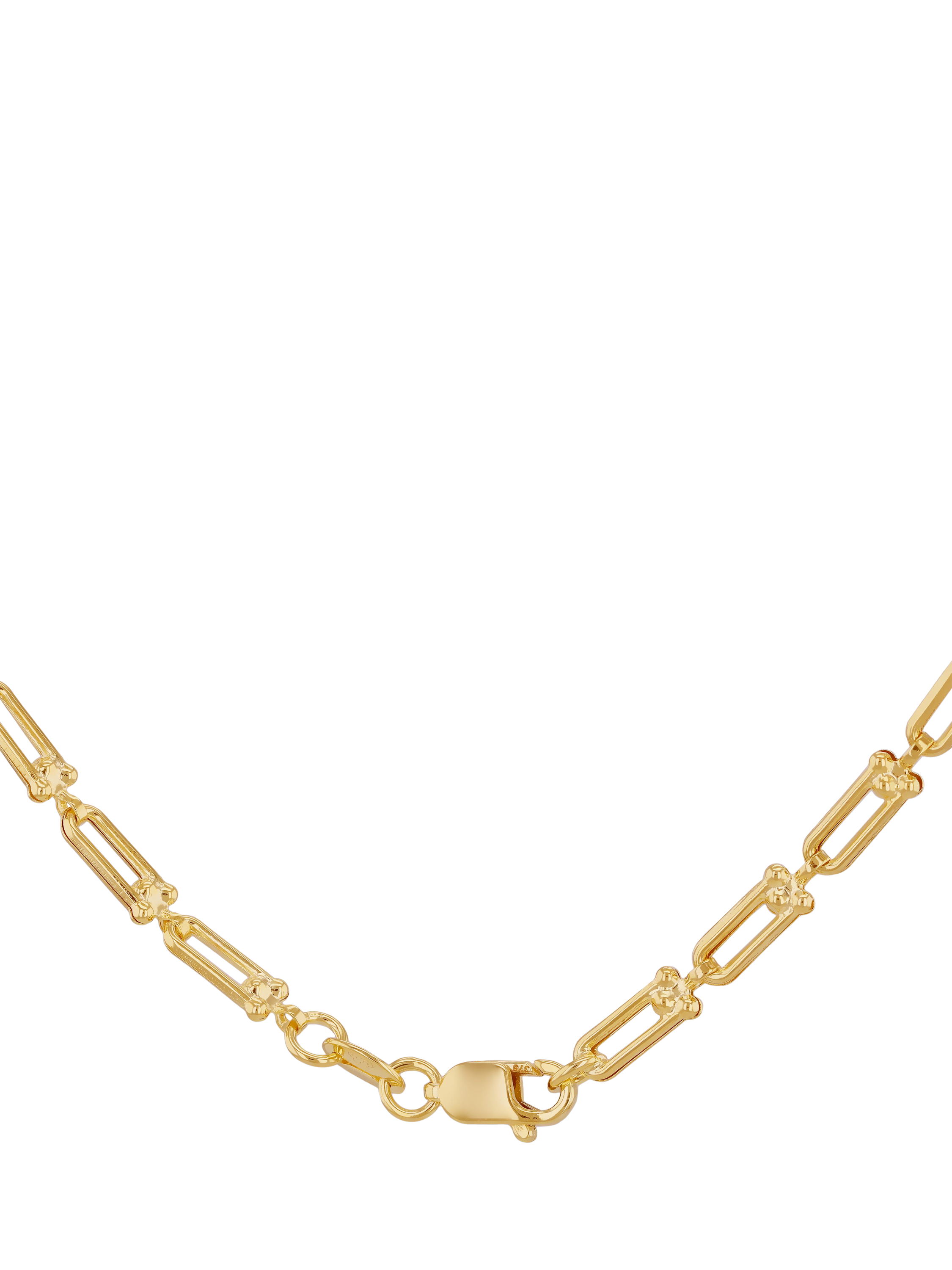 Product image 4 of 4, which shows IBB 9ct Yellow Gold Mini Industrial Chain Necklace