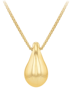 IBB 9ct Yellow Gold Small Teardrop Necklace, Yellow Gold