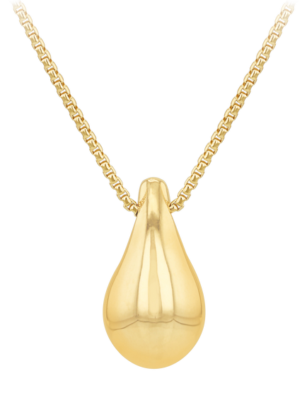 IBB 9ct Yellow Gold Small Teardrop Necklace, Yellow Gold