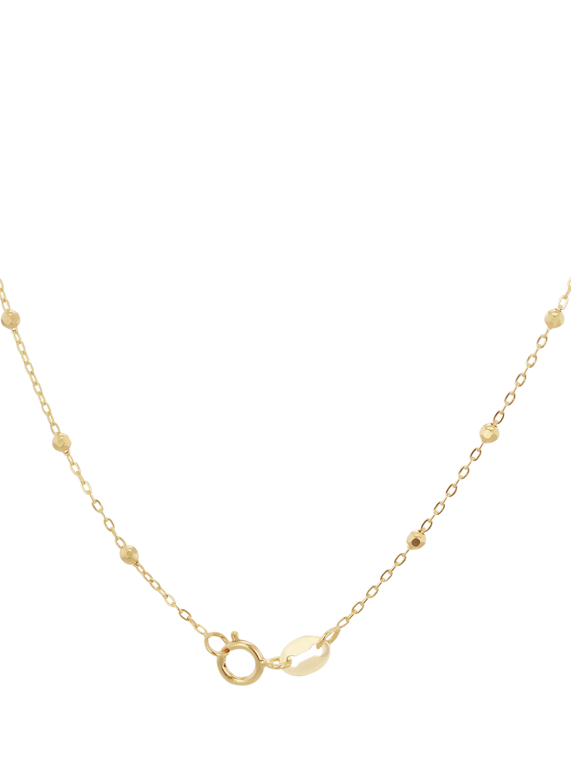 Product image 4 of 4, which shows IBB 9ct Yellow Gold Diamond Cut Ball Trace Necklace