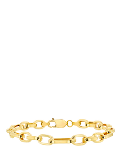 IBB 9ct Yellow Gold Fancy Figaro Bracelet, Yellow Gold