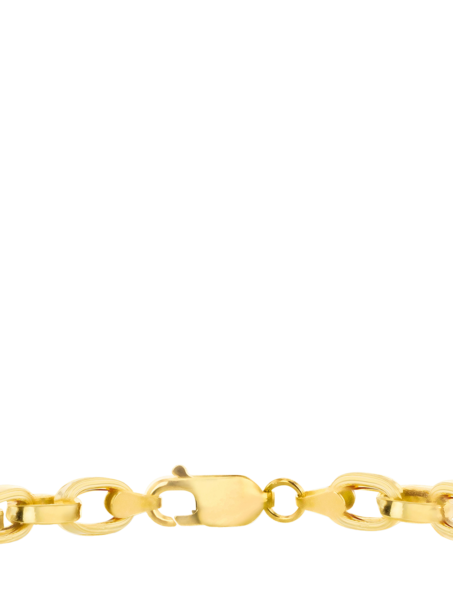 Product image 4 of 4, which shows IBB 9ct Yellow Gold Fancy Figaro Bracelet