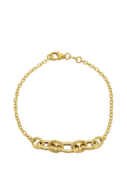 IBB 9ct Yellow Gold Rolo Curb Chain Bracelet, Yellow Gold