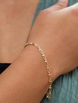 IBB 9ct Yellow Gold Mini Industrial Chain Bracelet - view 2, Yellow Gold