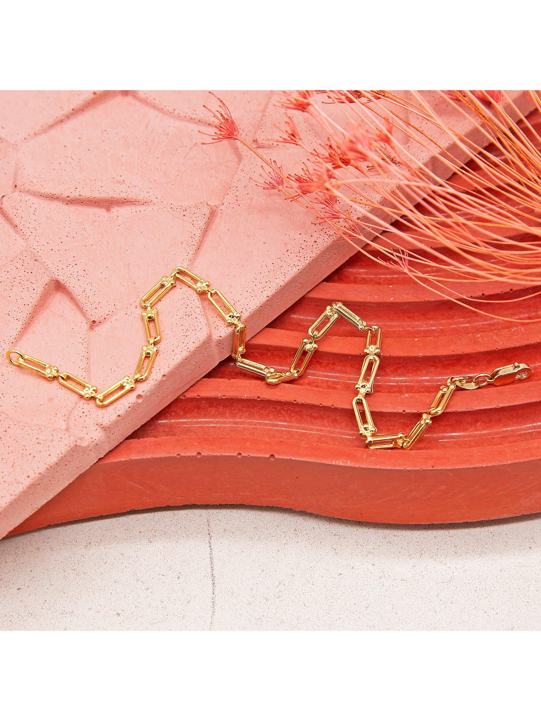 Product image 3 of 3, which shows IBB 9ct Yellow Gold Mini Industrial Chain Bracelet