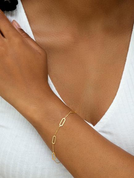 IBB 9ct Yellow Gold Paperclip Link Necklace - view 2, Yellow Gold